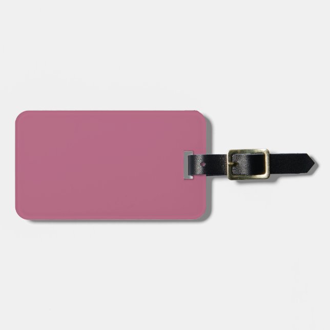 Burgundy de dois tons e etiqueta de bagagem rosa (Frente Horizontal)