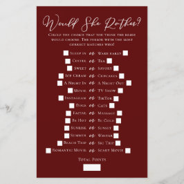 Burgundy Ela Iria Preferencialmente Jogo De Chá de