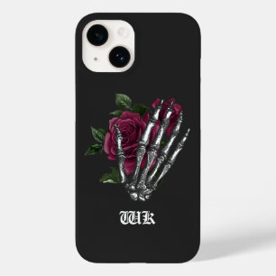 Burgundy Esqueleto Floral Gótico