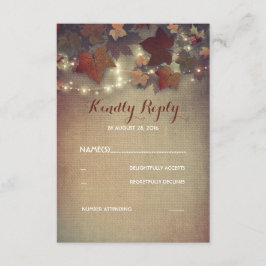 Burgundy Fall Deixa Cartões RSVP de Casamento Russ