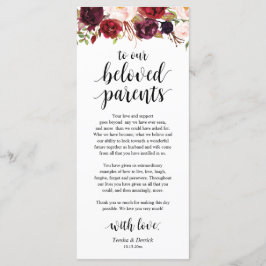 Burgundy Marsala, Place Setting Cartões de agradec