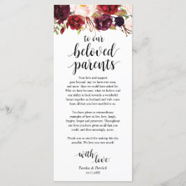 Burgundy Marsala, Place Setting Cartões de agradec