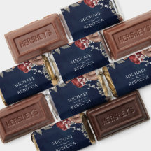 Burgundy Red Roses Floral Navy Blue Wedding