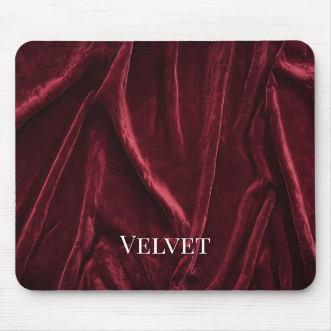 Burgundy Velvet Drapes Mousepad (Frente)