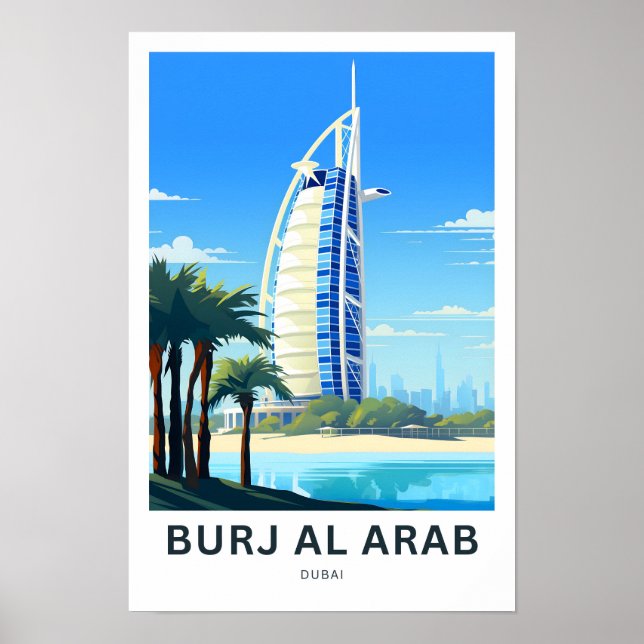 Burj Al Arab Dubai Viagem Impressão (Frente)