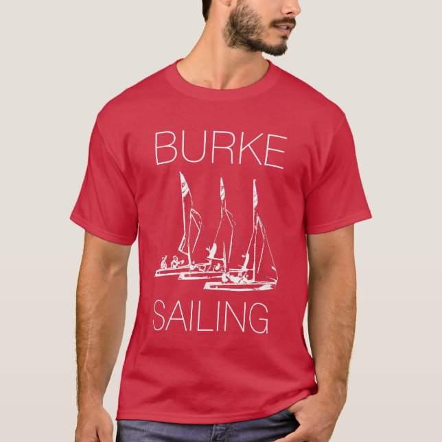 Burke que navega o t-shirt escuro (parte dianteira (Frente)