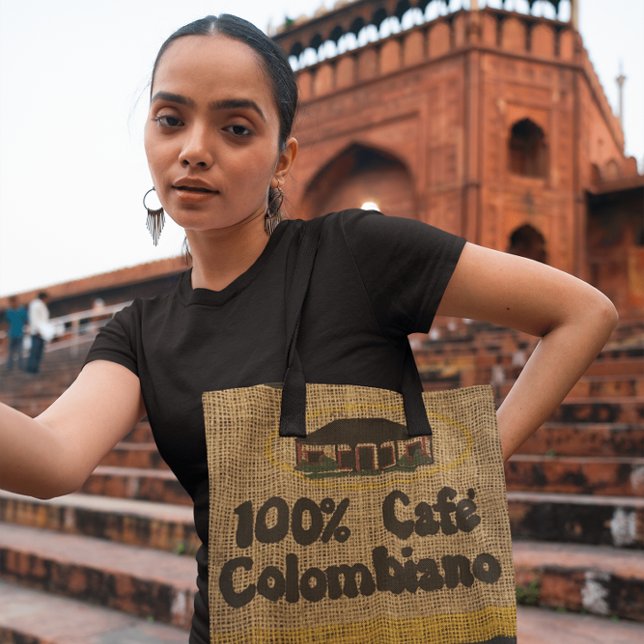 BURLAP COFFEE BAG (FAUX) BOLSA PURSE CORPO CRUZADO (Criador carregado)