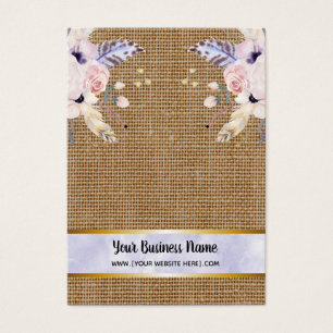 Burlap Flowers Boho Observando Placas De Exibiçã