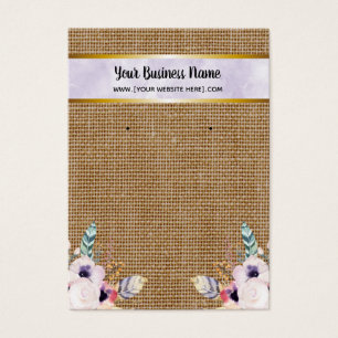Burlap Flowers Boho Observando Placas De Exibiçã