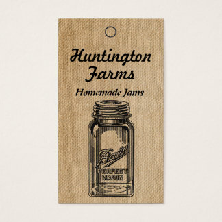 Burlap Jam e Jelly Price Tag