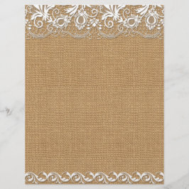 Burlap & Lace Scrapbook Paper