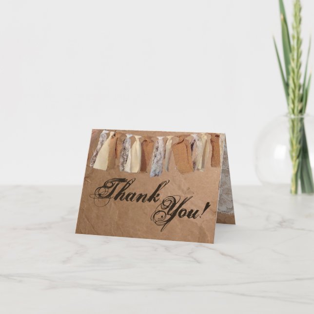 Burlap na Coluna de Papel Kraft de Cartões de agra (Frente)