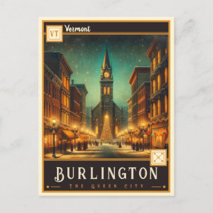 Burlington, Vermont Cartão postal Vintage