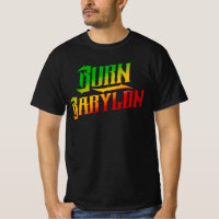 Burn Babylon Rasta Colors Reggae T-Shirt