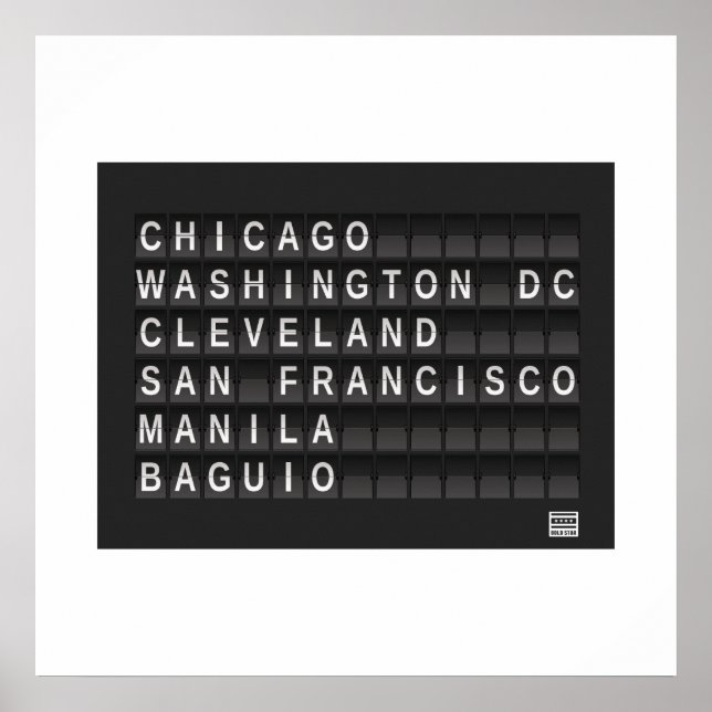 Burnham Planejou Poster de Logotipo Bold Star (Frente)