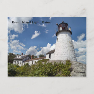 Burnt Island Light, cartão postal Maine