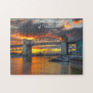 Burrard Street Bridge Vancouver. Quebra-cabeça de