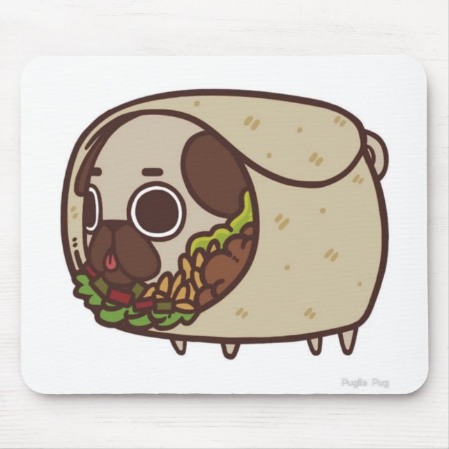 Burrito Pug Mousepad (Frente)