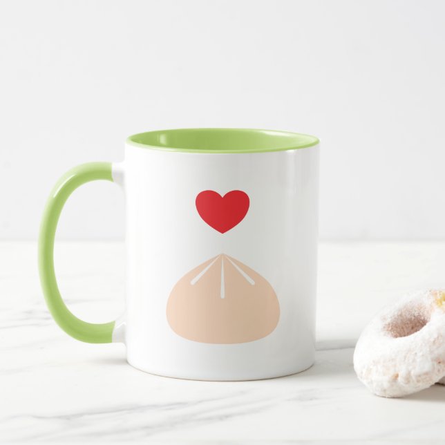 Burro Com Amor Verde Leve 11 Oz. Caneca (Com Donut)