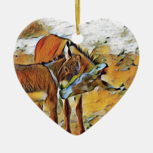 Burro da mãe & ornamento do filho (Frente)