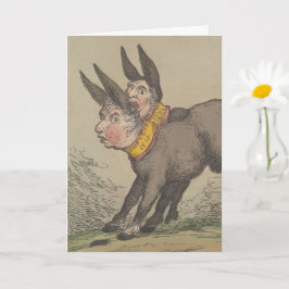 Burros - Cartão de Cumprimentos Dobrado