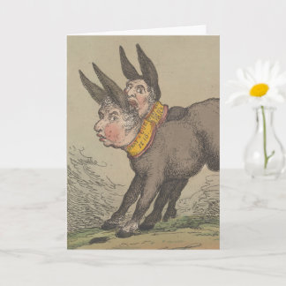 Burros - Cartão de Cumprimentos Dobrado
