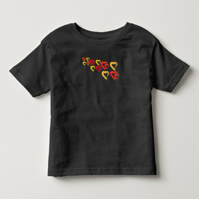 Burst of Fire Hearts Toddler T-Shirt (Frente)