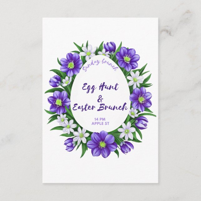 Busca de ovos, convite para Páscoa Brunch (Frente)