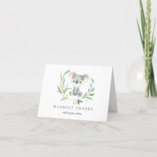 Bush Baby Koala Personalizado Obrigado Cartões