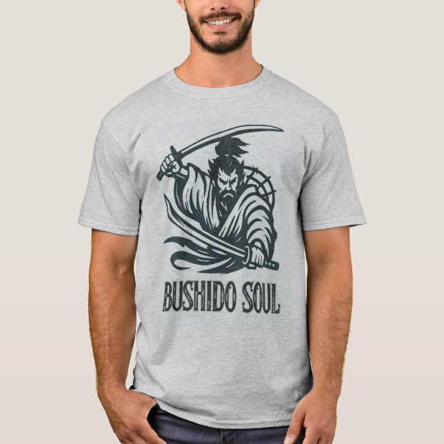 Bushido Soul - Samurai Spirit Warrior T-Shirt | (Frente)