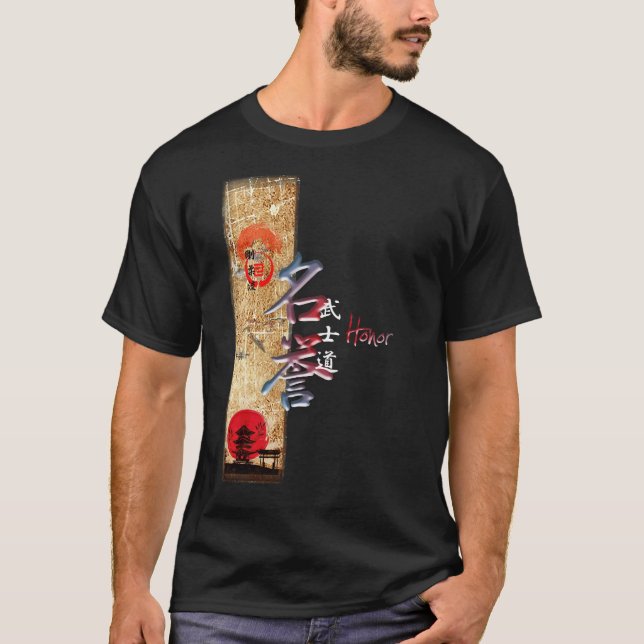 Bushido Virtude de Goju Ryu Karate T-Shirt (Frente)