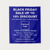 Business Black Friday Venda sobre a tapeçaria azul