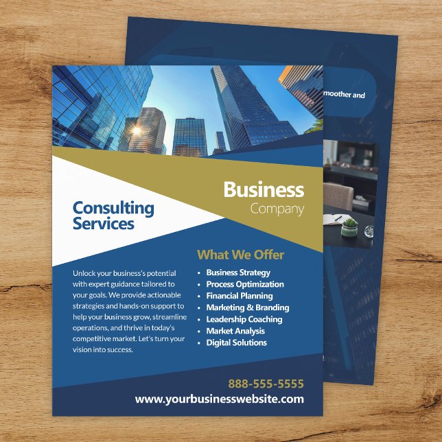 Business Consulting Corporate Flyer Template (Criador carregado)