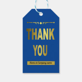 Business Obrigado Etiqueta Azul de Presente de Tip