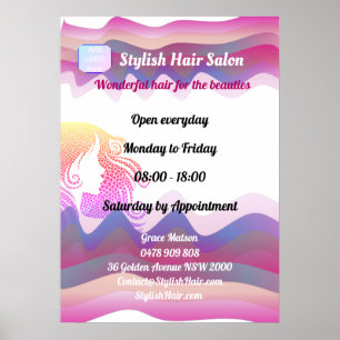 Business Rainbow Waves Poster com logotipo