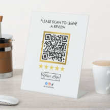 Business Review Tabletop Sign l QR Code