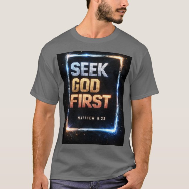 Busque Primeiro a Deus – Camiseta Cosmic Glow (Mat (Frente)
