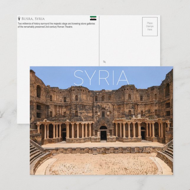 Busra, Cartão Postal de Viagem Síria (Frente/Verso)