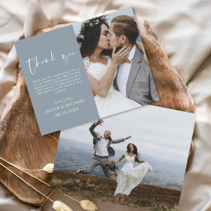 Busto Azul Casamento Obrigado Foto