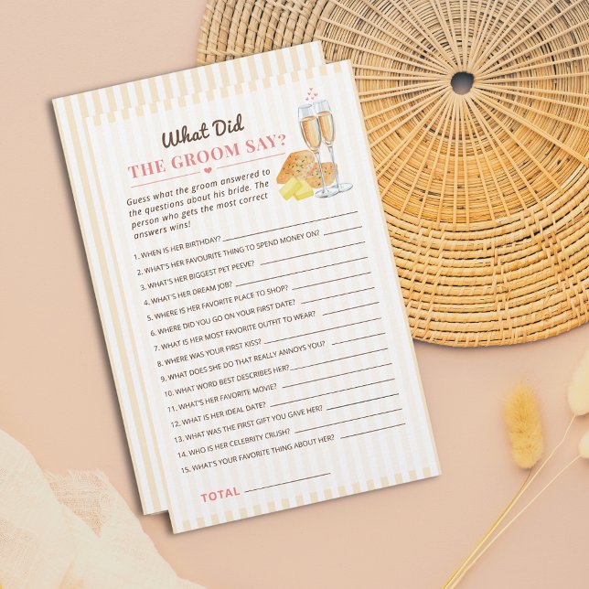 Butter -What Did The Groom Say? Bridal Shower Game (Criador carregado)