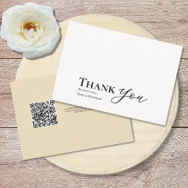 Butter Yellow Wedding Thank You Card