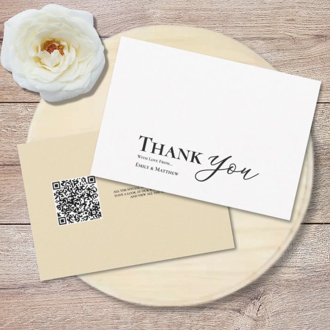 Butter Yellow Wedding Thank You Card (Criador carregado)