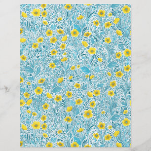 Buttercups, amarelo, azul e branco