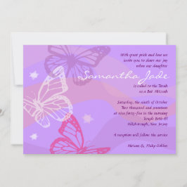 BUTTERFLIES & STARS Bat Mitzvah Convite