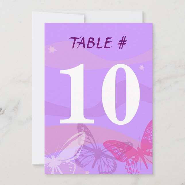 BUTTERFLIES & STARS Bat Mitzvah Convite (Frente)