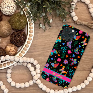 Butterfly Divork Modern Black Floral Girname