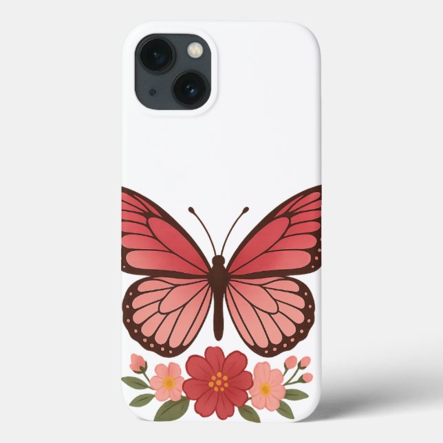 Butterfly & Floral Quote Aestético - iPhone (Verso)