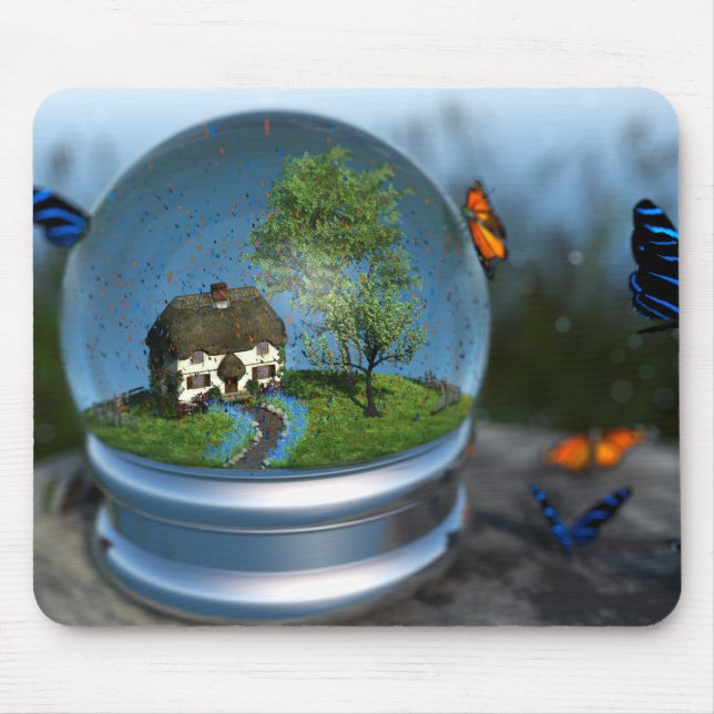 Butterfly Globe Mousepad (Frente)