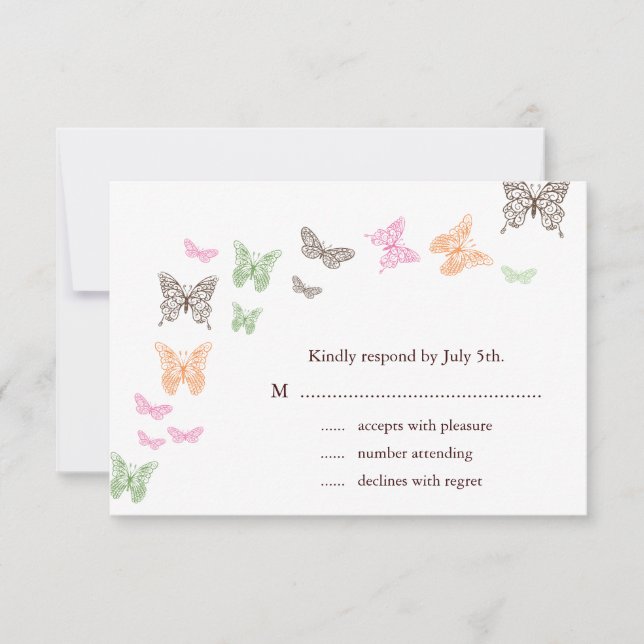 Butterfly Kisses RSVP (Frente)