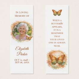 Butterfly Memorial Bookmark Celebration of Life